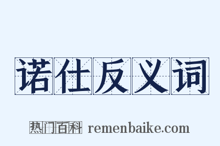 诺仕反义词是什么意思的图片